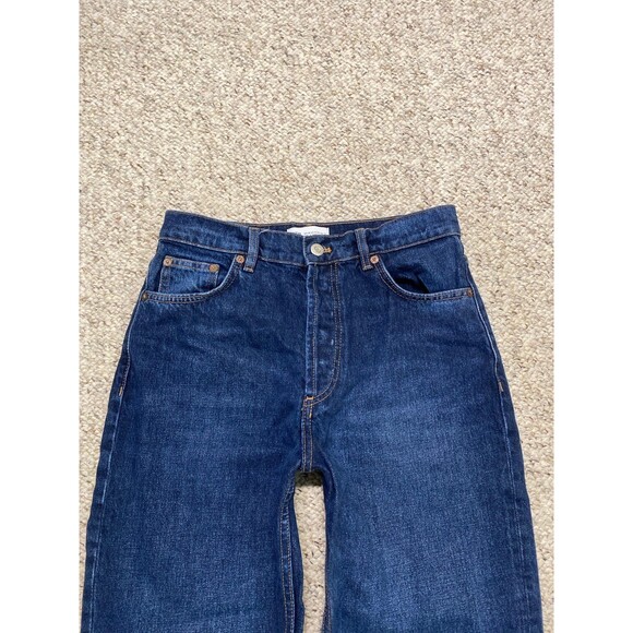 6 Zara High-Rise Button Fly Straight Leg Ankle Jeans - Picture 4 of 8